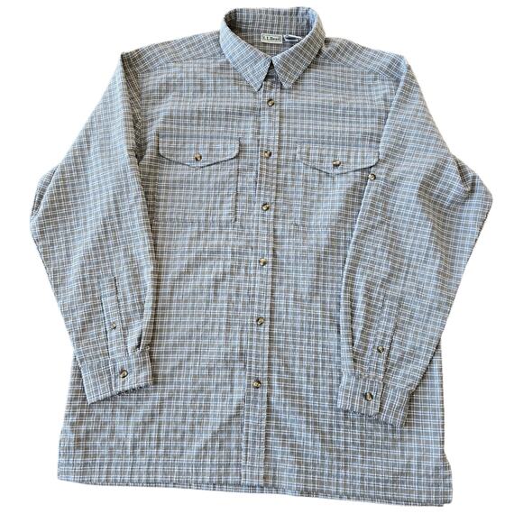 L.L. Bean Button Down Long Sleeve Outdoor Active Shirt Size M - Picture 12 of 12